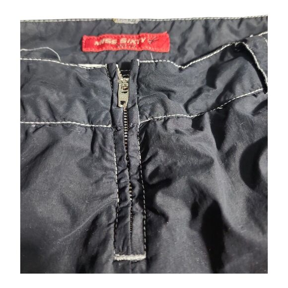 RARE Vintage Miss Sixty Nylon Cargo Pants Y2K Low R 90s Women Sz 27 Bold Italian - Picture 12 of 15